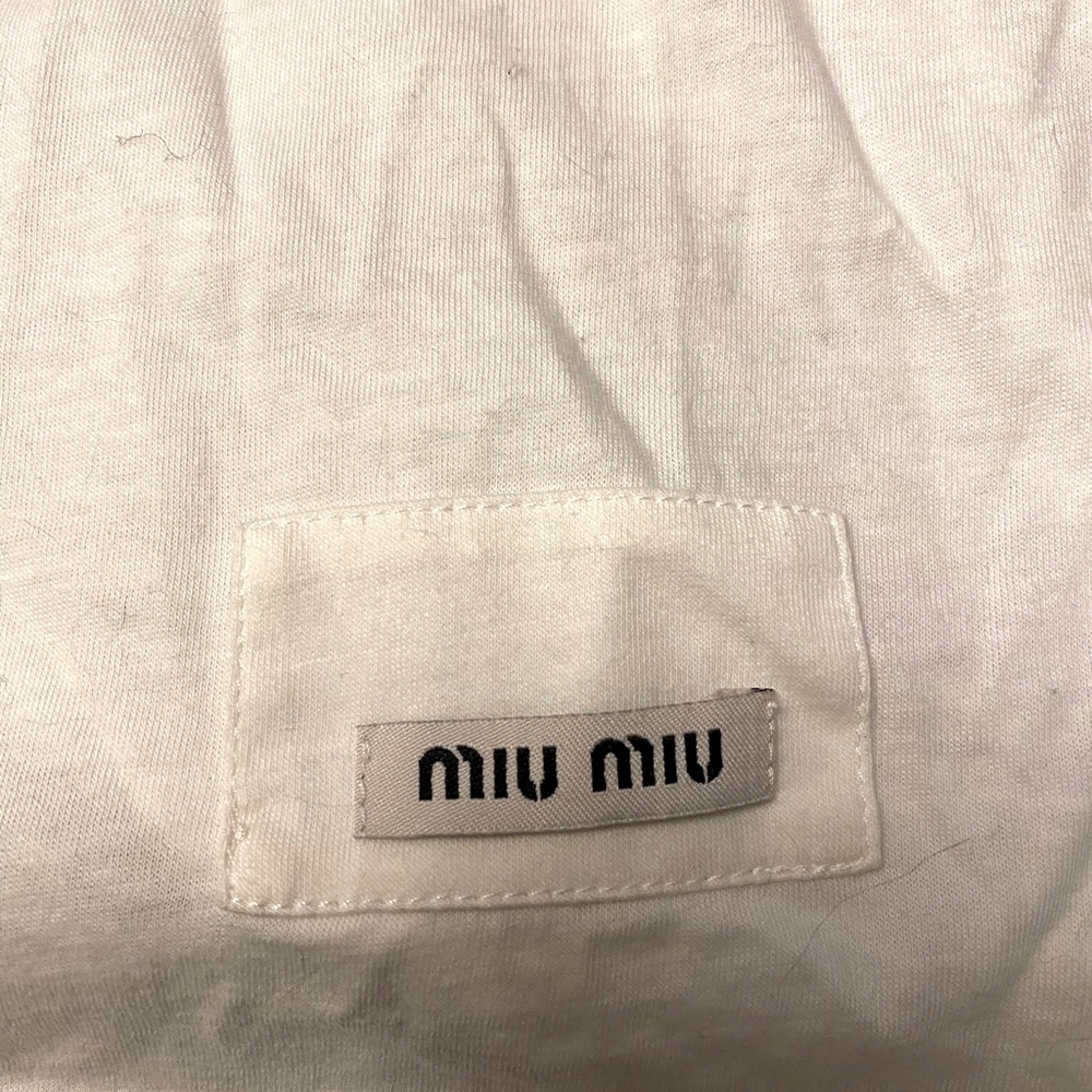 MIU MIU size medium t-shirt dress with bow detail 🖤